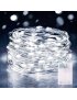 LAMPKI LED DRUCIK 10 METRÓW 100 LED NA BATERIE MIKRO ŚWIATEŁKA ZIMNY BIAŁY