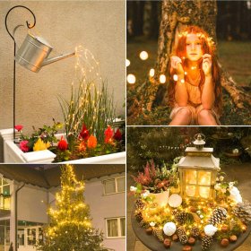 4 x LAMPKI LED DRUCIKI 10M 100LED NA BATERIE MIKRO ŚWIATEŁKA BIAŁE CIEPŁE