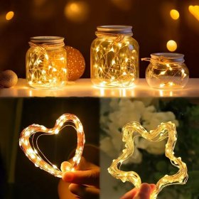 4 x LAMPKI LED DRUCIKI 10M 100LED NA BATERIE MIKRO ŚWIATEŁKA BIAŁE CIEPŁE