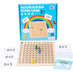 TABLICZKA MNOŻENIA GRA DREWNIANA MONTESSORI DZIECI GRA EDUKACYJNA LOGICZNA