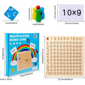 TABLICZKA MNOŻENIA GRA DREWNIANA MONTESSORI DZIECI GRA EDUKACYJNA LOGICZNA
