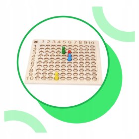 TABLICZKA MNOŻENIA GRA DREWNIANA MONTESSORI DZIECI GRA EDUKACYJNA LOGICZNA