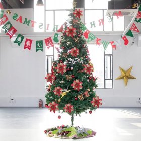 12X SZTUCZNE KWIATY DEKORACJE BOŻE NARODZENIE NA CHOINKĘ GWIAZDA PREZENTY