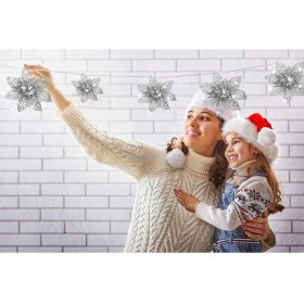 12 X SZTUCZNE KWIATY DEKORACJE BOŻE NARODZENIE NA CHOINKĘ GWIAZDA PREZENTY