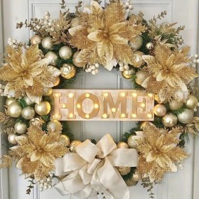 12X SZTUCZNE KWIATY DEKORACJE BOŻE NARODZENIE NA CHOINKĘ GWIAZDA PREZENTY