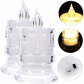 2X ŚWIECZKA BROKATOWA WKŁAD DO ZNICZY ŚWIECA Z BATERIAMI BROKATOWA 9,5CM