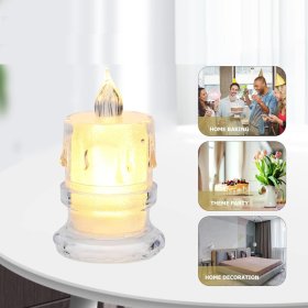 2X ŚWIECZKA BROKATOWA WKŁAD DO ZNICZY ŚWIECA Z BATERIAMI BROKATOWA 9,5CM