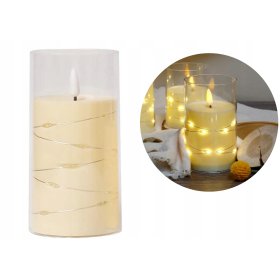 ŚWIECZKA ELEKTRYCZNY WKŁAD DO ZNICZY 12,5CM NA BATERIE TUBA EFEKT PŁOMIENIA