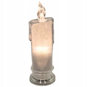 ŚWIECZKA ELEKTRYCZNA WKŁAD DO ZNICZY 18CM ŚWIECA NA BATERIE LED BROKATOWA