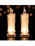 ŚWIECZKA ELEKTRYCZNA WKŁAD DO ZNICZY 18CM ŚWIECA NA BATERIE LED BROKATOWA