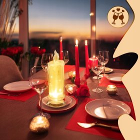 ŚWIECZKA ELEKTRYCZNA WKŁAD DO ZNICZY 18CM ŚWIECA NA BATERIE LED BROKATOWA