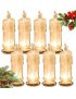 8 x ŚWIECA 15CM ŚWIECZKA ELEKTRYCZNA OZDOBNA WKŁAD DO ZNICZY LED W ZESTAWIE