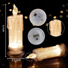 8 x ŚWIECA 15CM ŚWIECZKA ELEKTRYCZNA OZDOBNA WKŁAD DO ZNICZY LED W ZESTAWIE