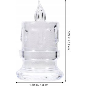 12X ŚWIECZKA BROKATOWA WKŁAD DO ZNICZY ŚWIECA Z BATERIAMI BROKATOWA 9,5CM