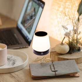 LAMPA NOCNA LAMPKA STOŁOWA LED AKUMULATOROWA REGULOWANA USB-C ŚCIEMNIALNA