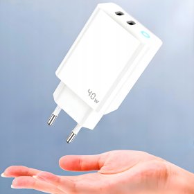SZYBKA ŁADOWARKA USB-C 40W KOSTKA + KABEL PRZEWÓD DO IPHONE LIGHTNING 1,5M