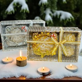 Zestaw 3x Świeczka Sojowa Zapachowa Upominek Świeca Świąteczny Mini PREZENT