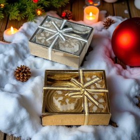 Zestaw 3 świec sojowych zapachowych w kształcie szyszek sosnowych – nastrojowy upominek na zimę