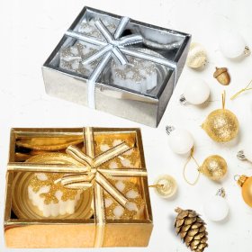 Zestaw 3 świec sojowych zapachowych w kształcie szyszek sosnowych – nastrojowy upominek na zimę