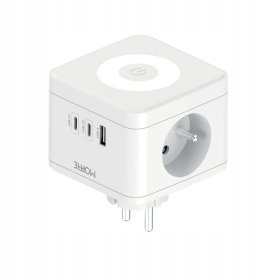 Przedłużacz Rozgałęźnik Kostka Trójnik Do Gniazdka Włącznik USB lampa nocna