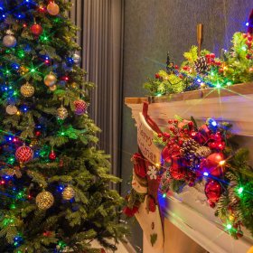 LAMPKI CHOINKOWE 300 LED MULTI KOLOR 26M PROGRAMATOR ŚWIATEŁKA ŁAŃCUCH