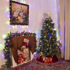 LAMPKI CHOINKOWE 300 LED MULTI KOLOR 26M PROGRAMATOR ŚWIATEŁKA ŁAŃCUCH