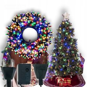 LAMPKI CHOINKOWE 200 LED MULTI KOLOR 17M PROGRAMATOR ŚWIATEŁKA ŁAŃCUCH