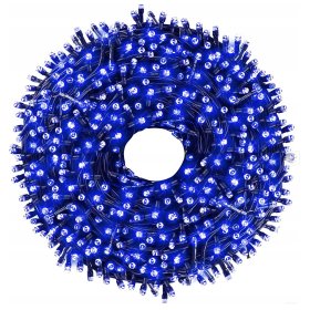 LAMPKI ŚWIATEŁKA NA CHOINKĘ ZEWNĘTRZNE WEWNĘTRZNE 500LED NIEBIESKI MOCNE