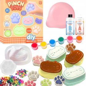 Zestaw do robienia Gniotki Kocia Łapka 44 el. Antystresowy Squishy DIY