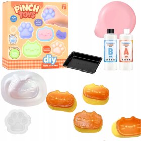 Zestaw do robienia Gniotki Kocia Łapka 44 el. Antystresowy Squishy DIY