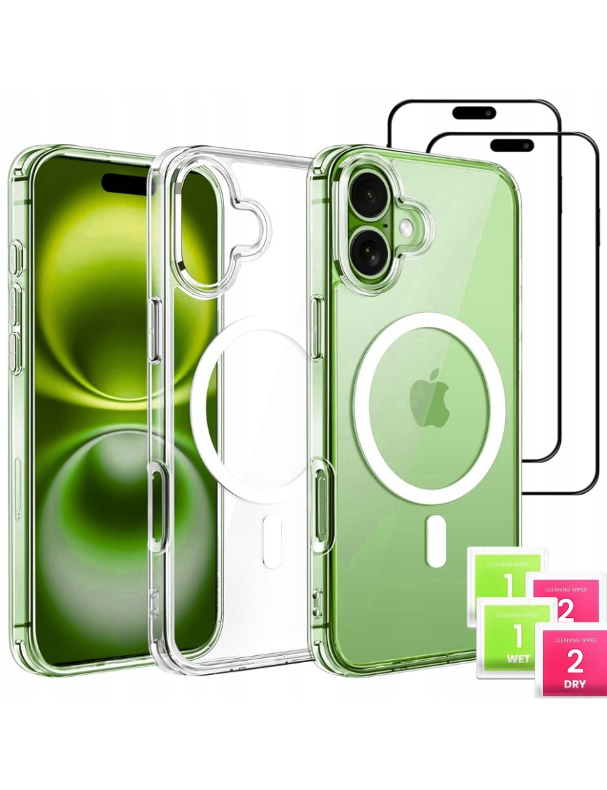 Etui do iPhone 17 + 2szt Szkło 9D 9H WZMACNIANE 360° do MagSafe MATT CASE