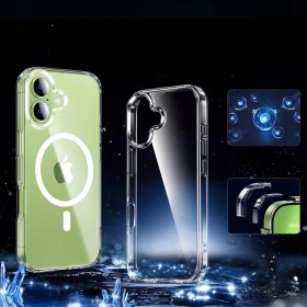 Etui do iPhone 17 + 2szt Szkło 9D 9H WZMACNIANE 360° do MagSafe MATT CASE