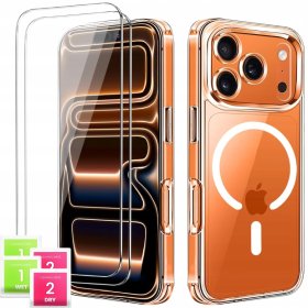 ETUI CASE DO IPHONE 17 PRO MAX DO MAGSAFE PRZEROCZYSTE + 2SZT SZKŁO 5D 9H
