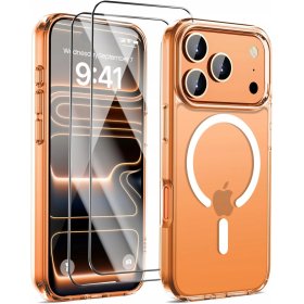 ETUI CASE DO IPHONE 17 PRO MAX DO MAGSAFE PRZEROCZYSTE + 2SZT SZKŁO 5D 9H