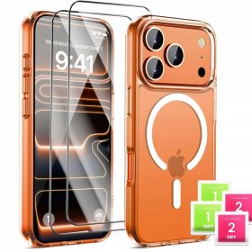 Etui Magnetyczne Przezroczyste do iPhone 17 Pro do MAGSAFE + 2szt Szkło 5D