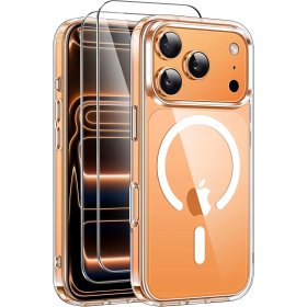 Etui Magnetyczne Przezroczyste do iPhone 17 Pro do MAGSAFE + 2szt Szkło 5D