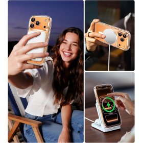 ETUI CASE DO IPHONE 17 PRO MAX DO MAGSAFE PRZEROCZYSTE + 2SZT SZKŁO 5D 9H