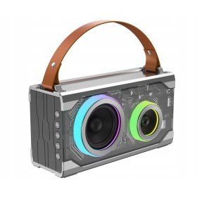 GŁOŚNIK BLUETOOTH PRZENOŚNY BEZPRZEWODOWY MOBILNY DS5 USB AUX SD Szary TYPC