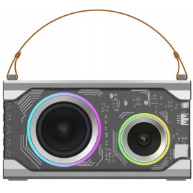 GŁOŚNIK BLUETOOTH PRZENOŚNY BEZPRZEWODOWY MOBILNY DS5 USB AUX SD Szary TYPC