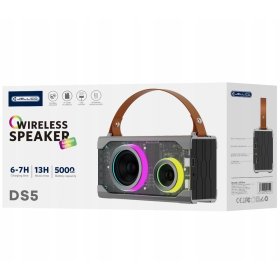 GŁOŚNIK BLUETOOTH PRZENOŚNY BEZPRZEWODOWY MOBILNY DS5 USB AUX SD Szary TYPC