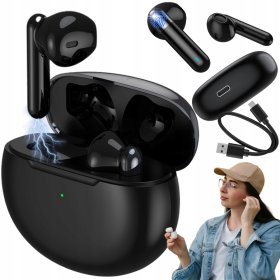 SŁUCHAWKI BEZPRZEWODOWE BLUETOOTH POWERBANK SPORTOWE DOUSZNE MIKROFON