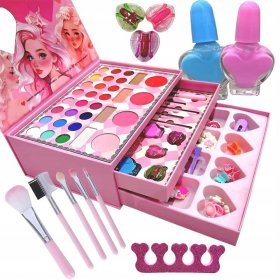 Zestaw do Makijażu Malowania Kosmetyki w Kuferku dla Dzieci Cienie Make UP