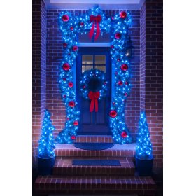 LAMPKI CHOINKOWE Niebieski 200 LED FLASH WEW/ZEW 21M NA CHOINKĘ