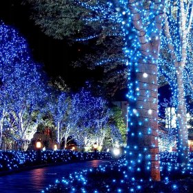 LAMPKI CHOINKOWE Niebieski 200 LED FLASH WEW/ZEW 21M NA CHOINKĘ