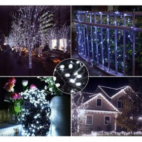 LAMPKI CHOINKOWE ŚWIATEŁKA 500 LED BIAŁY ZIMNY ZEWNĘTRZNE WEWNĘTRZNE FLASH