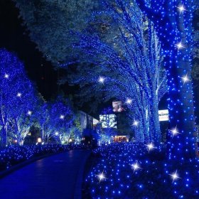 LAMPKI CHOINKOWE Niebieski 500 LED FLASH WEW/ZEW 36M NA CHOINKĘ