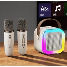 Mini Zestaw Do Karaoke 2szt Mikrofony + GŁOŚNIK BEZPRZEWODOWY DLA DZIECI