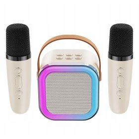 Mini Zestaw Do Karaoke 2szt Mikrofony + GŁOŚNIK BEZPRZEWODOWY DLA DZIECI