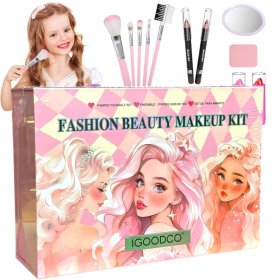 Zestaw do Makijażu Malowania Kosmetyki w Kuferku dla Dzieci Cienie Make UP