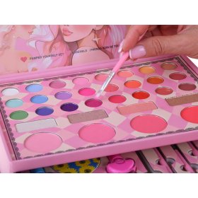 Zestaw do Makijażu Malowania Kosmetyki w Kuferku dla Dzieci Cienie Make UP
